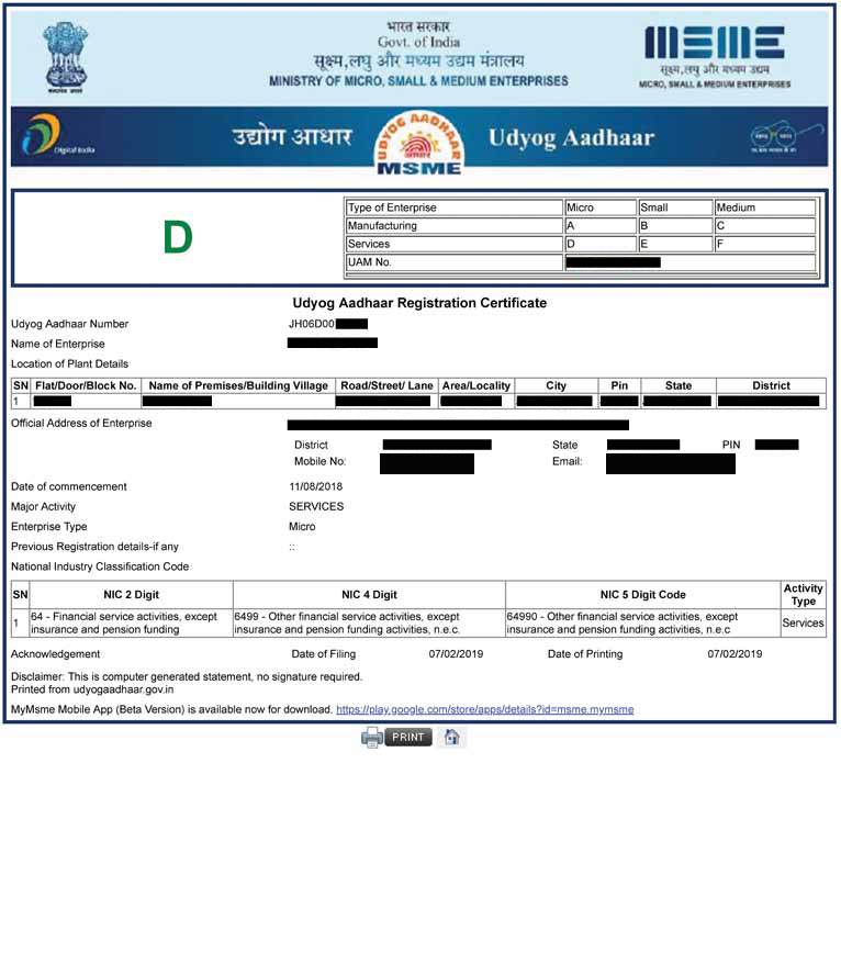 msme registration SERVICES